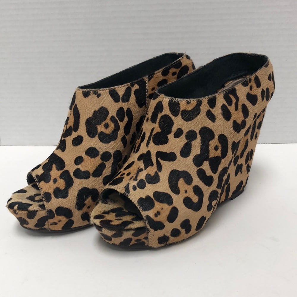 Steven By Steve Madden Cheetah Print Wedge Sandals - image 1